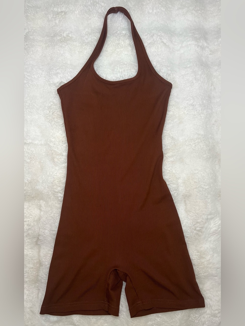 Brown Body-Shaping Romper